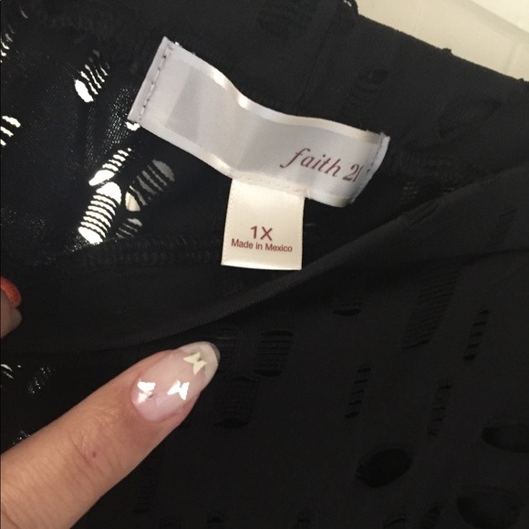 NWOT forever 21 faith 21 sexy cut out footless tights leggings - Picture 5 of 8